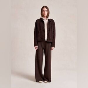 La Ligne chocolate brown crepe Colby pants